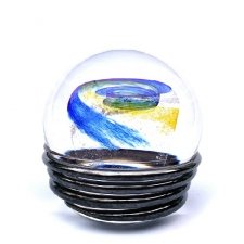 Ocean Blue & Yellow Galaxy Medium Memory Glass Keepsake